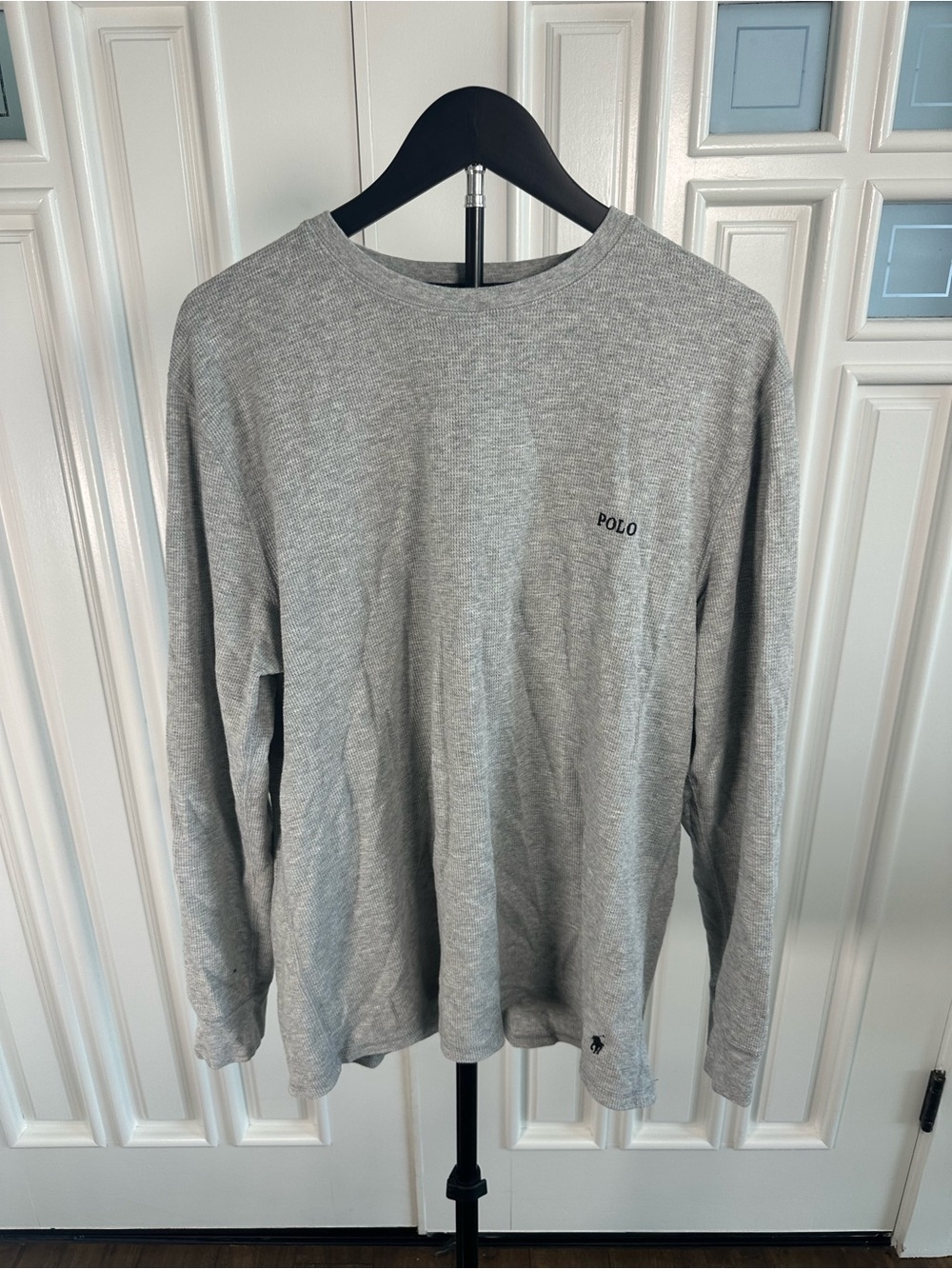 Polo by Ralph Lauren Light Gray Long Sleeve Crewneck Pajama set